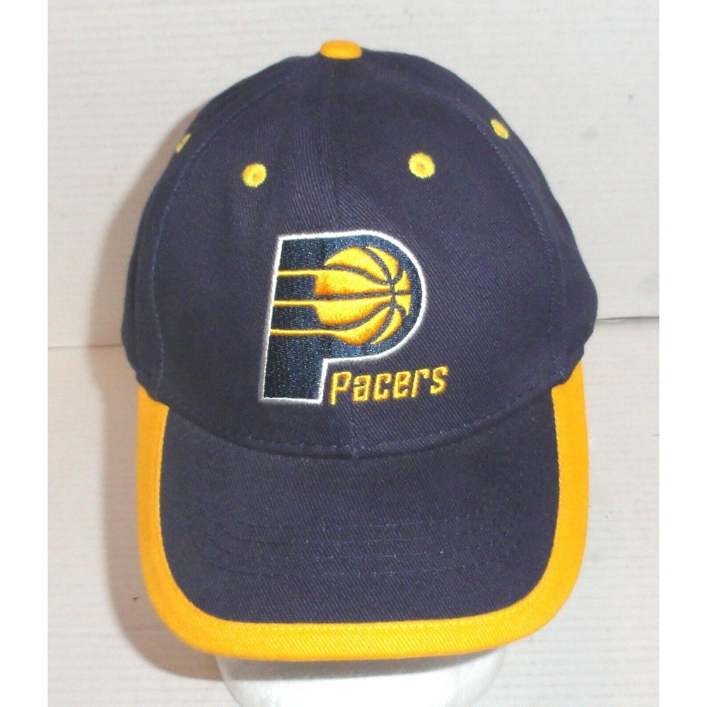 NBA Elevation Indiana Pacers Men's Hook & Loop Adjustable Hat - Navy/Yellow